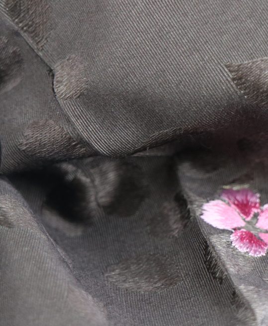 卒業式袴単品レンタル[刺繍]カラシ×茶ぼかしに桜[身長158-162cm]No.885